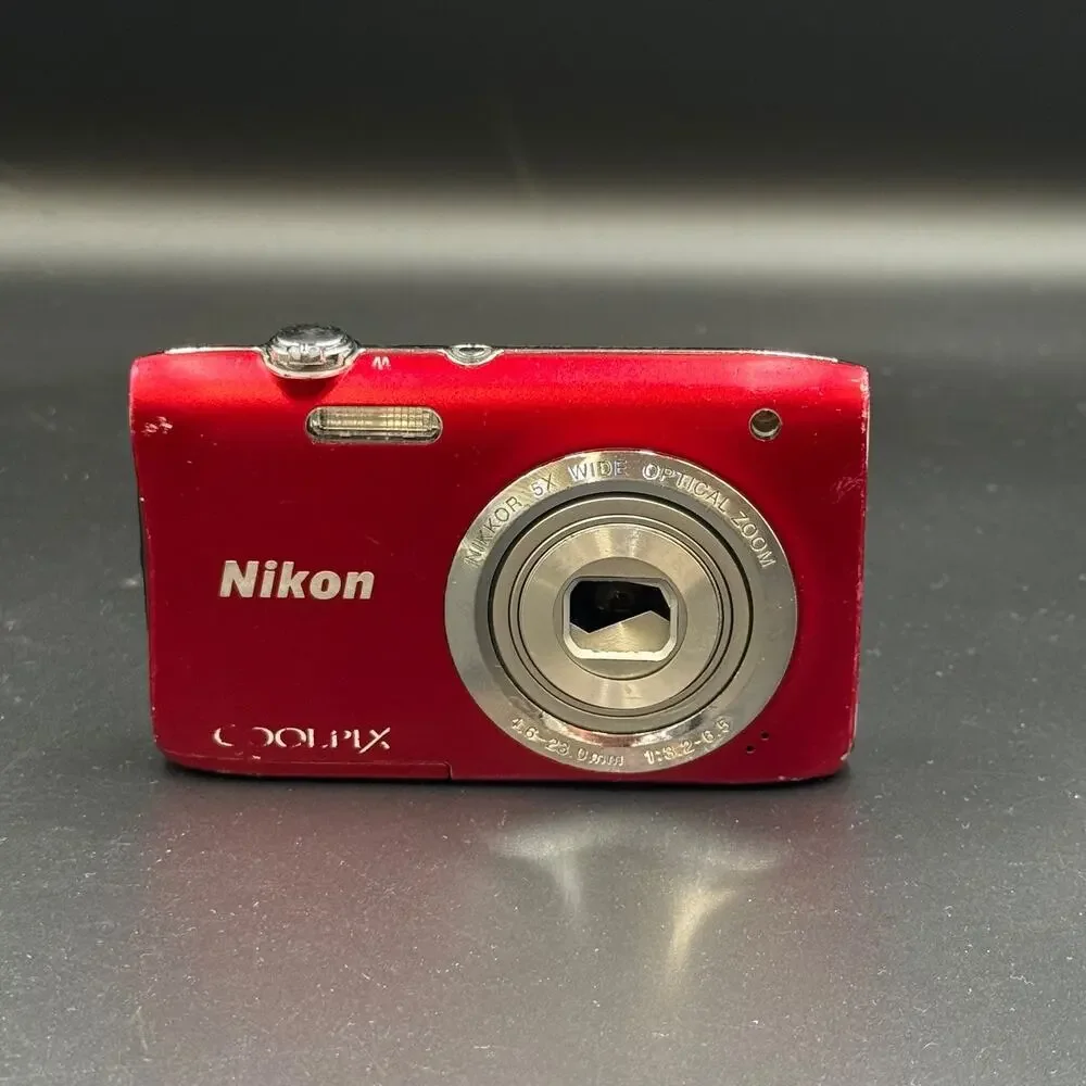 Nikon Coolpix S2900 Red Digital Camera Untested As Is For Parts